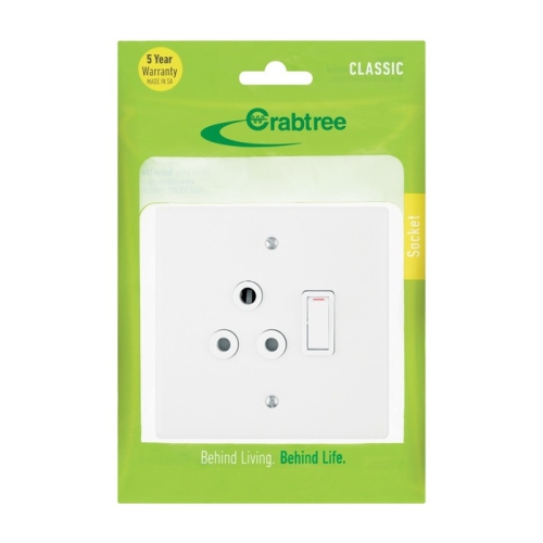 4X4 CRABTREE SINGLE SOCKET