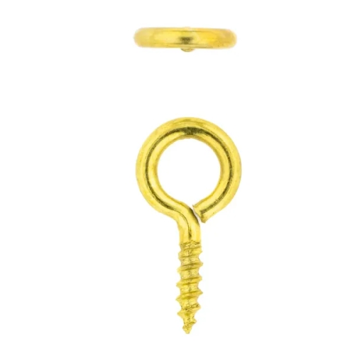 SCREW EYE BR/PLATED 19x41mm(#10) (PACK QTY: 6)