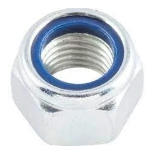 NUT NYLOCK ZN PLATED 12mm M12 (PACK QTY: 5)