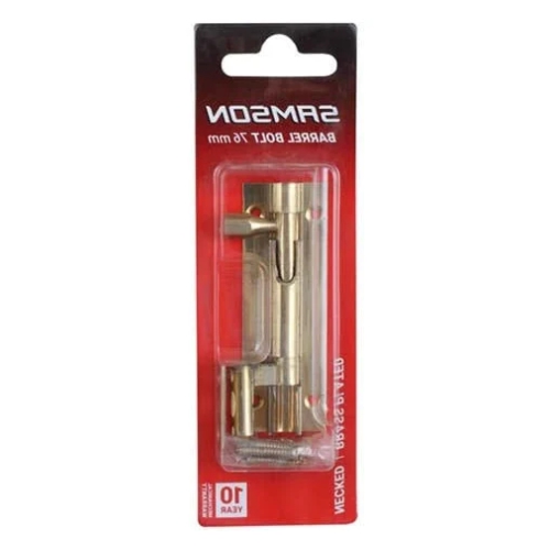 SAMSON B/BOLT BRASS STR 76MM CP