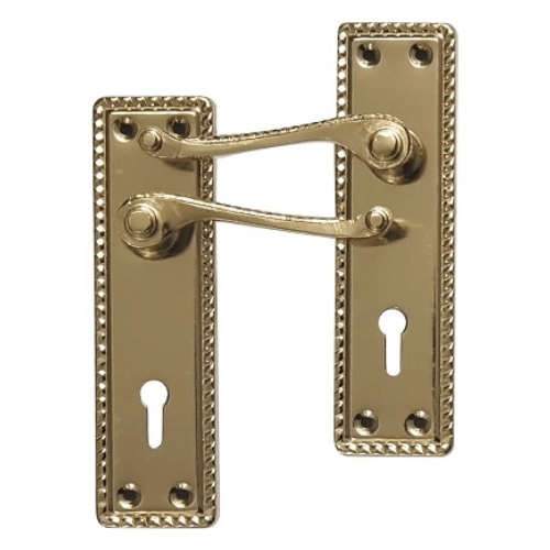 6~GEO SCR B/PLATED LOCKSET