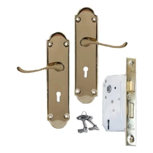 8~GEO SCR LOCKSET B/PLATED