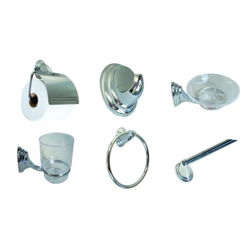 6PCE ECLIPSE BATHROOM SET CP