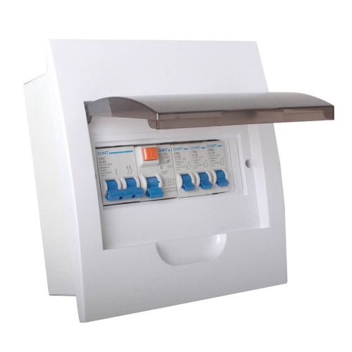 POPULATED DB 8 WAY FLUSH DIN 1X E/