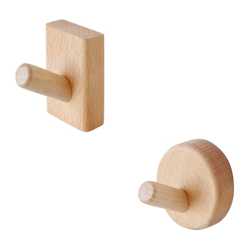 ADHESIVE WOOD GRAIN ROBE HOOK