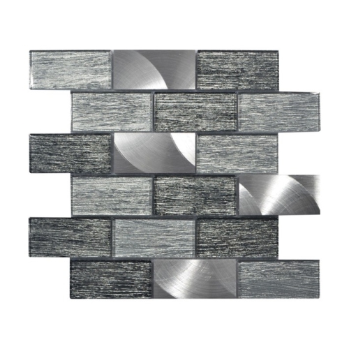 METRO 8MM GREY GRAPHITE MOSAIC