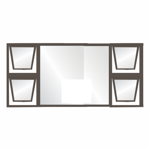 2400X1200 P4T ALUM BRONZE WINDOW_