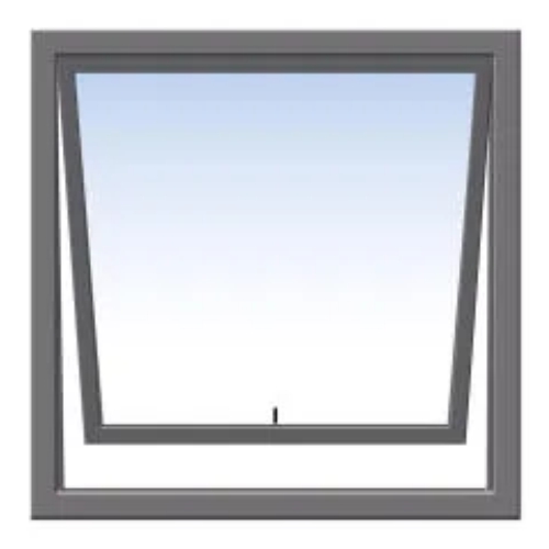 ALU WINDOW PT66 1OPEN FROSTED BRZ