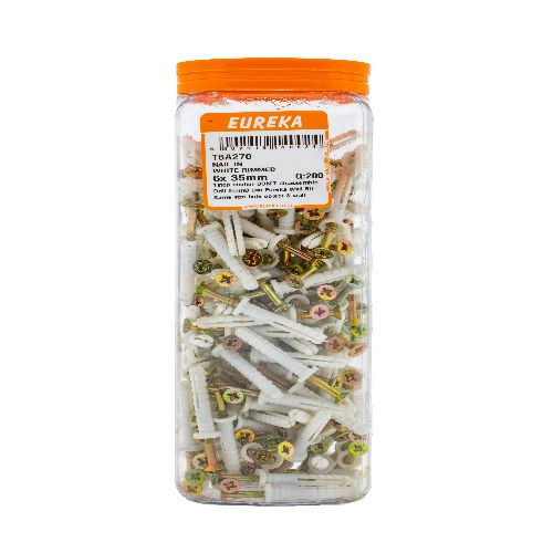 NAIL IN WHITE RIMMED 6x35mm (PACK QTY: 200)