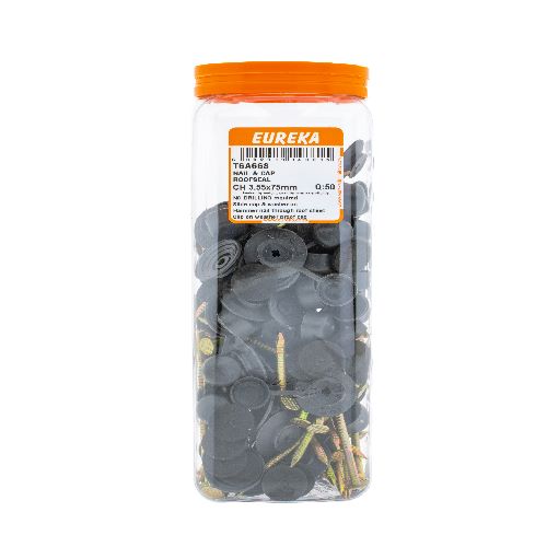 NAIL & CAP ROOFSEAL CH 3.55x75mm (PACK QTY: 50)